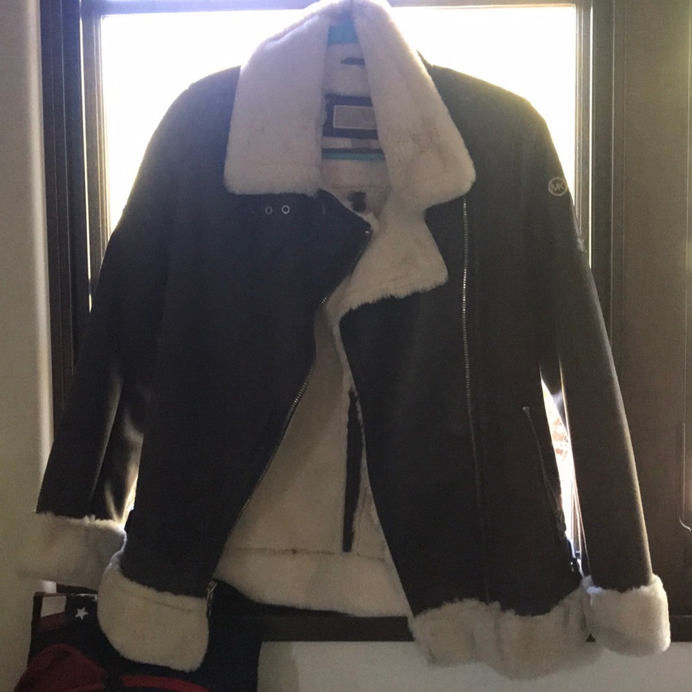 michael kors brown fur jacket